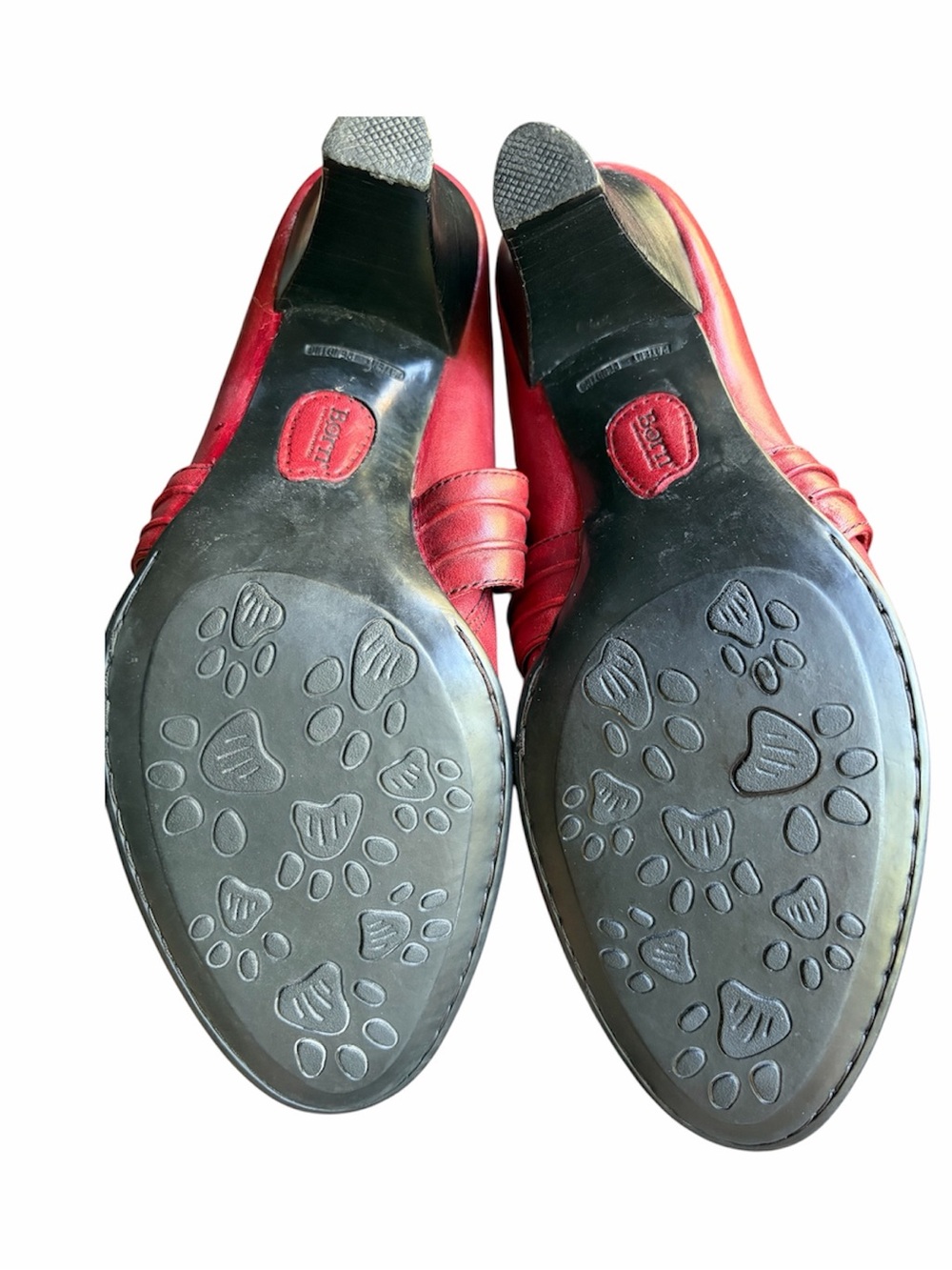 Born Crown Biddy Crimson Red Leather Ankle Boots Size 11 - Picture 4 of 9